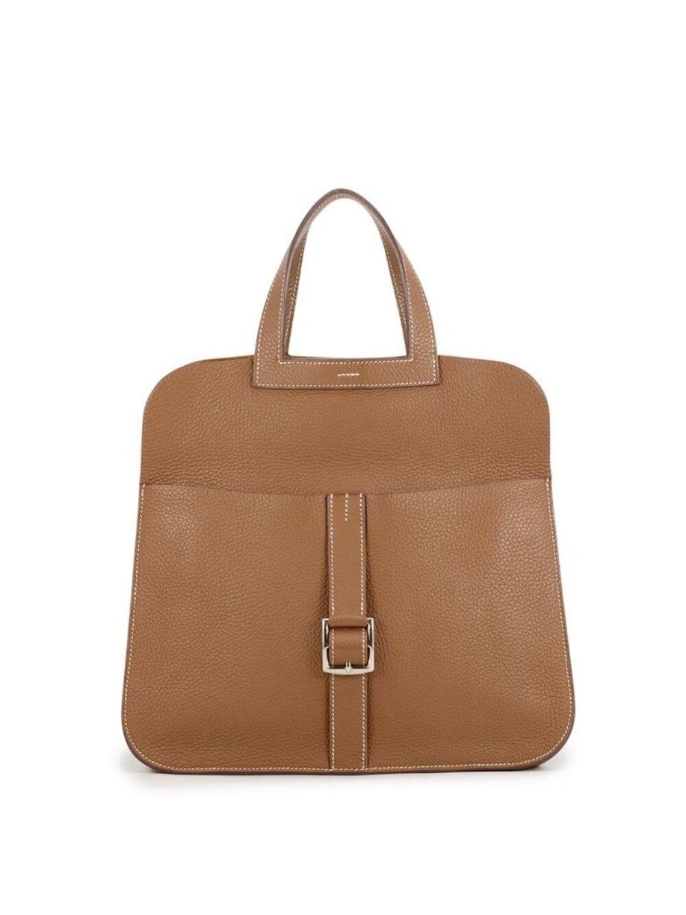 Hermes Handbag Halzan 31 Silver Taurillon Clemence 2-Way